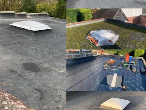 This is a photo of a new new felt roof installation. This work was carried out by Roofing Barrow In Furness